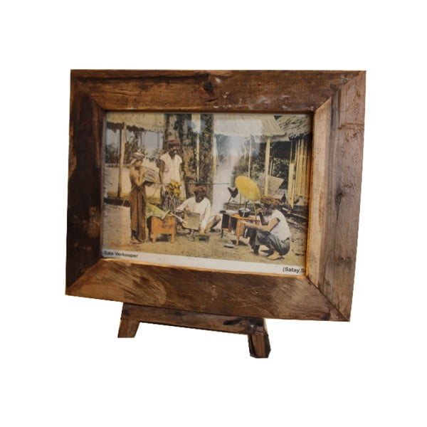 Rámeček  na fotografie z teakového dřeva HSM Collection Antique,  43 x 36 cm