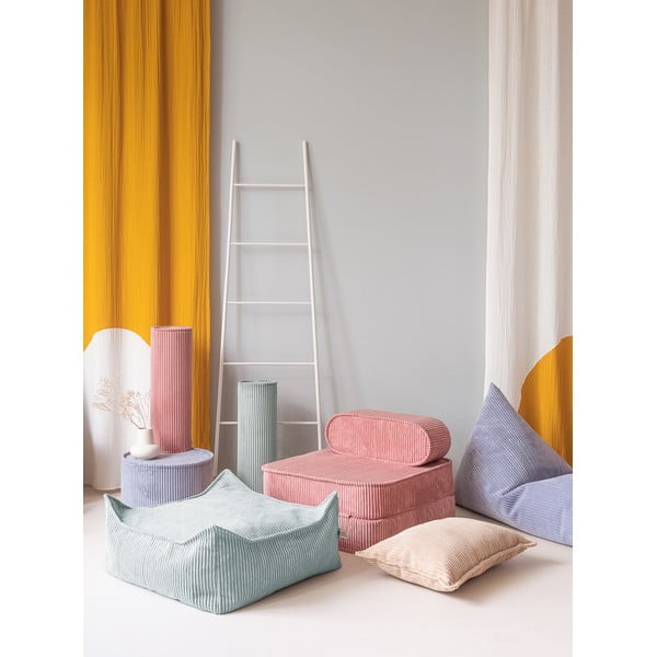 Manšestrový dětský sedací vak v mentolové barvě Square – Wigiwama-image-2