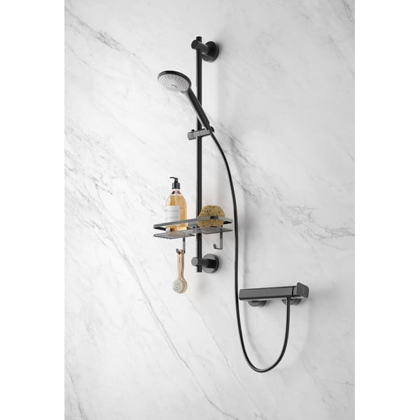 Černá koupelnová police Metaltex Origin-image-4