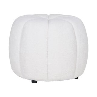 Bílý taburet z textilie bouclé Paisley – House Nordic