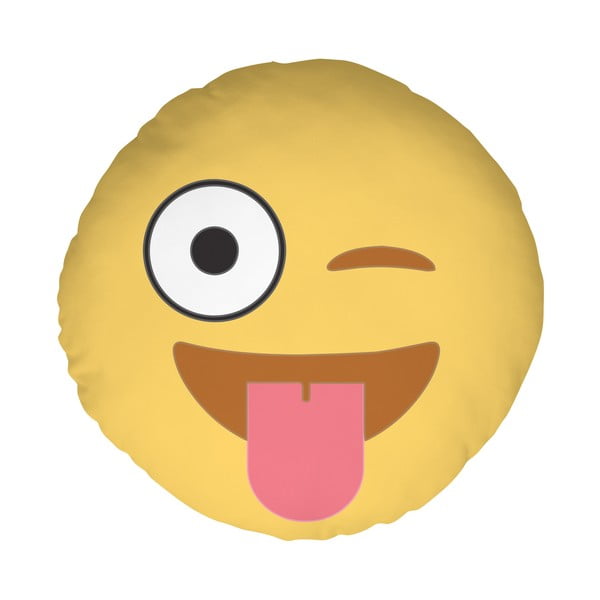 Polštář Emoji Tongue, 39 cm