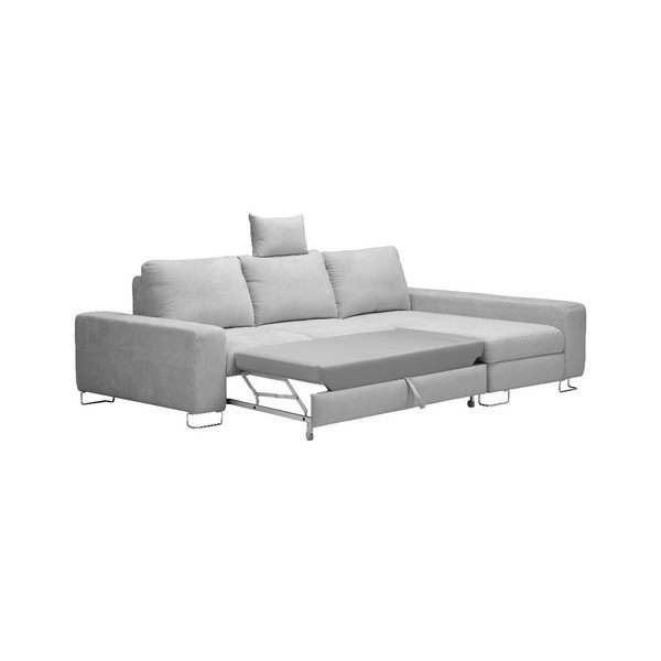 Světle šedá rohová rozkládací pohovka Windsor & Co Sofas Alpha, pravý roh-image-2