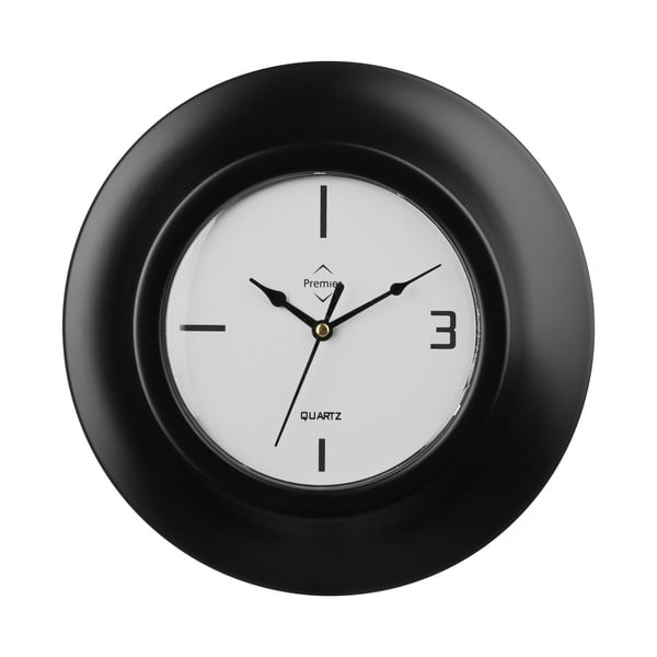 Hodiny Black Clock, 26 cm