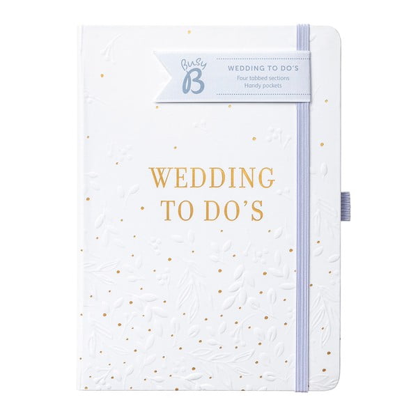 Bílý svatební zápisník Busy B To Do