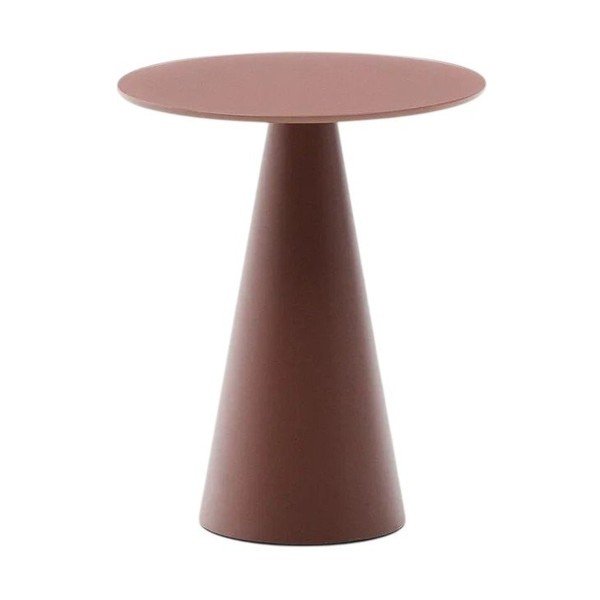 Kulatý odkládací stolek se skleněnou deskou ø 30 cm Wilshire – Kave Home