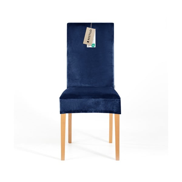 Modré napínací potahy v sadě 4 ks na židli 48 cm Sento – Restilo-image-2