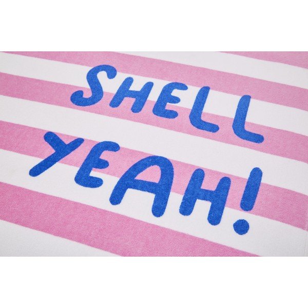 Růžová plážová osuška 76x160 cm Shell Yeah – Catherine Lansfield-image-1