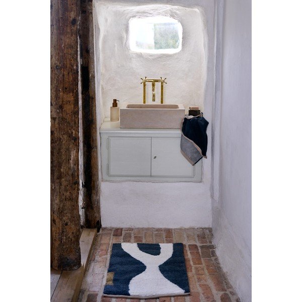 Tmavě šedý/béžový pratelný bavlněný koberec 50x80 cm Figura – Mette Ditmer Denmark-image-1