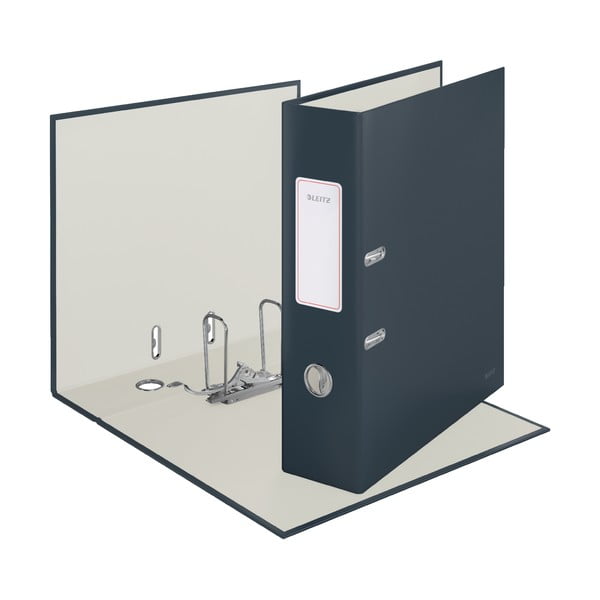 Šedý pákový pořadač s hebkým povrchem Leitz Cosy, A4-image-2