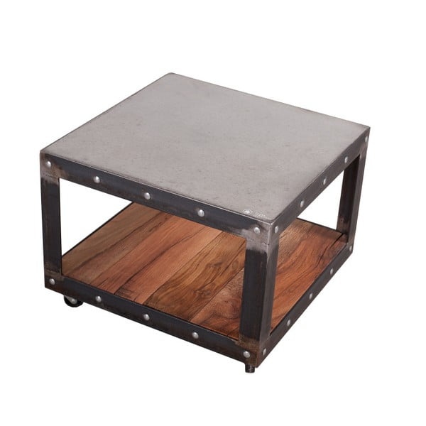 Konferenční stolek s deskami z rekultivovaného dubového dřeva a betonu FLAME furniture Inc. Little Jumbo