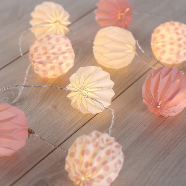 Transparentní LED světelný řetěz DecoKing Pink, 10 světýlek, délka 1,65 m-image-1