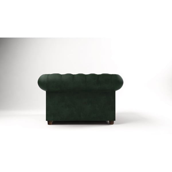 Tmavě zelené sametové křeslo Cambridge – Ropez-image-2