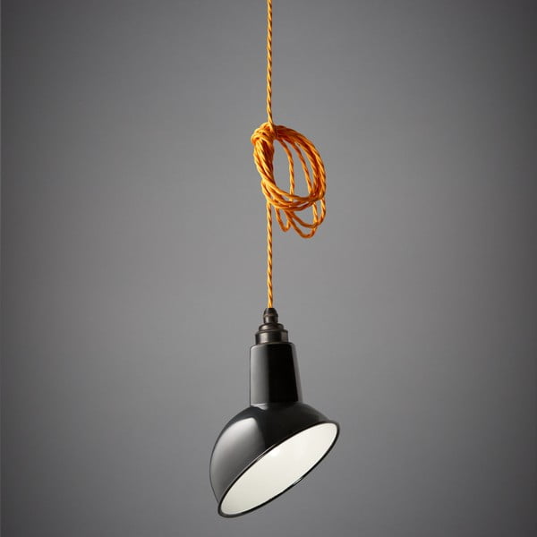 Závěsné světlo Miniature Angled Cloche Black/Orange