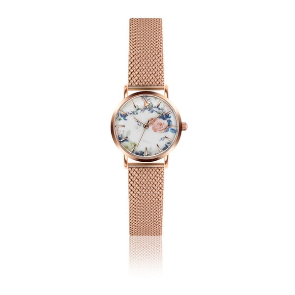 Dámské hodinky s páskem z nerezové oceli v růžovozlaté barvě Emily Westwood Malia