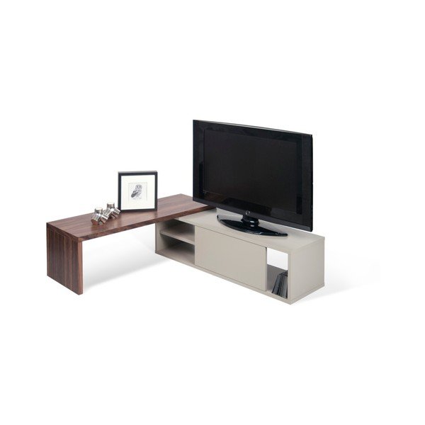 Šedý variabilní televizní stolek s ořechovou dýhou TemaHome Move-image-2