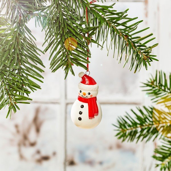 Kamenná vánoční ozdoba Snowman – Sass & Belle-image-1