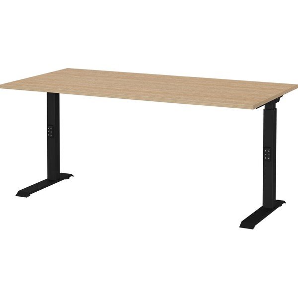 Polohovací pracovní stůl s deskou v dubovém dekoru 80x160 cm Lissabon – Germania