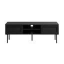Černý TV stolek v dekoru dubu 120x43 cm Pensacola – Unique Furniture
