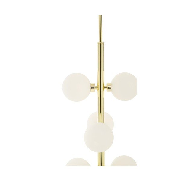 Bílé/ve zlaté barvě kovové závěsné svítidlo se skleněným stínidlem ø 27 cm Trieste – Premier Housewares-image-4