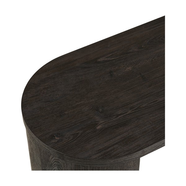 Tmavě hnědý konzolový stolek v dekoru dubu 38x114 cm Bibione – House Nordic-image-4