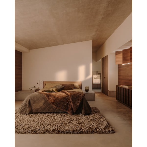 Zelená/v tmavě přírodní barvě stolní lampa se skleněným stínidlem (výška 30 cm) Silex – Kave Home-image-2