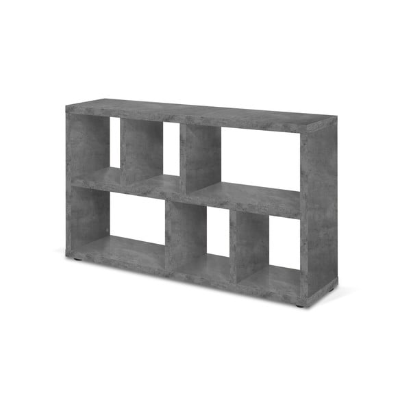 Šedá knihovna v dekoru betonu 150x83 cm Berlin – TemaHome-image-4
