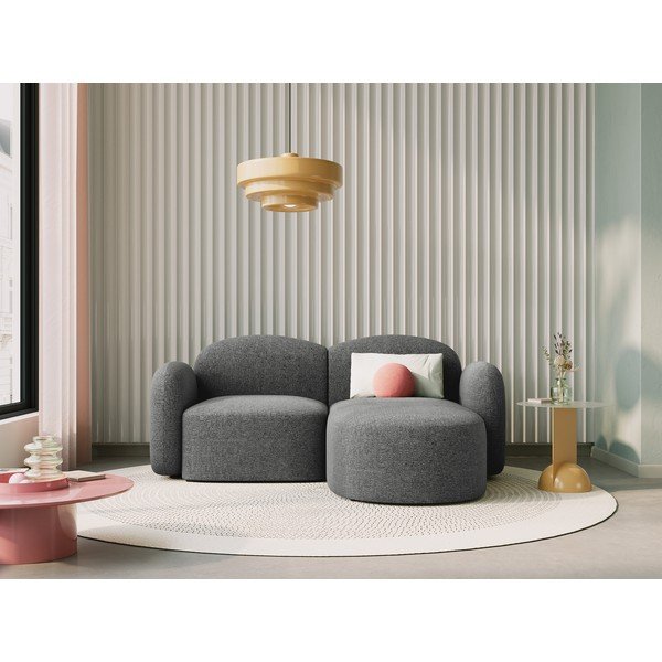 Tmavě šedá rohová pohovka (pravý roh) Blair – Micadoni Home-image-1
