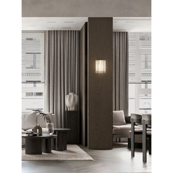 Skleněné LED nástěnné svítidlo v mosazné barvě Nol – Nova Luce-image-1