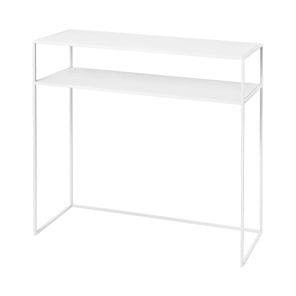 Bílý kovový konzolový stolek 35x85 cm Fera – Blomus