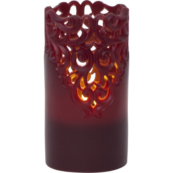 Červená vosková LED svíčka Star Trading Clary, výška 15 cm-image-2
