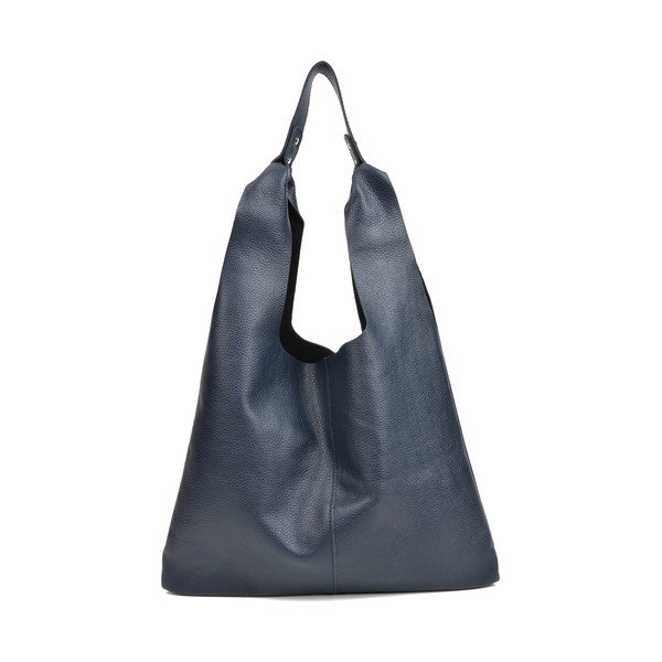 Tmavě modrá kožená kabelka Sofia Cardoni Hobo-image-3