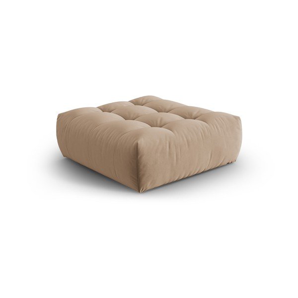 Béžová sametová podnožka Bloom – Micadoni -image-2