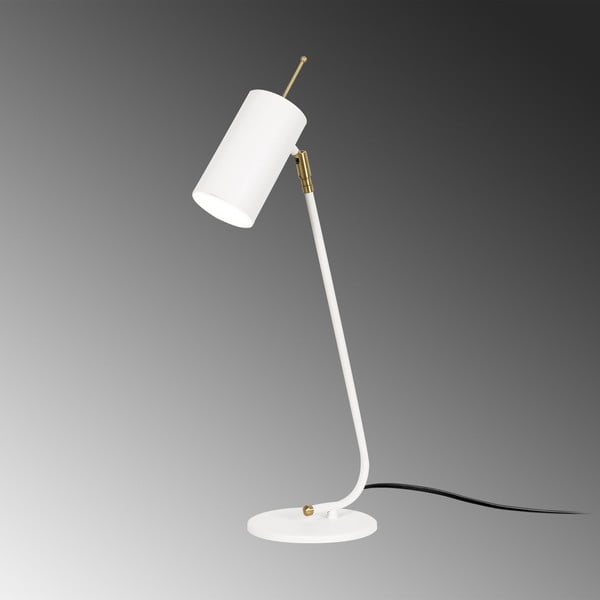 Bílá stolní lampa s kovovým stínidlem (výška 55 cm) Sivani – Opviq lights-image-4