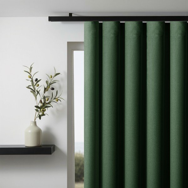 Tmavě zelený dimout závěs Calisto – Filumi-image-2