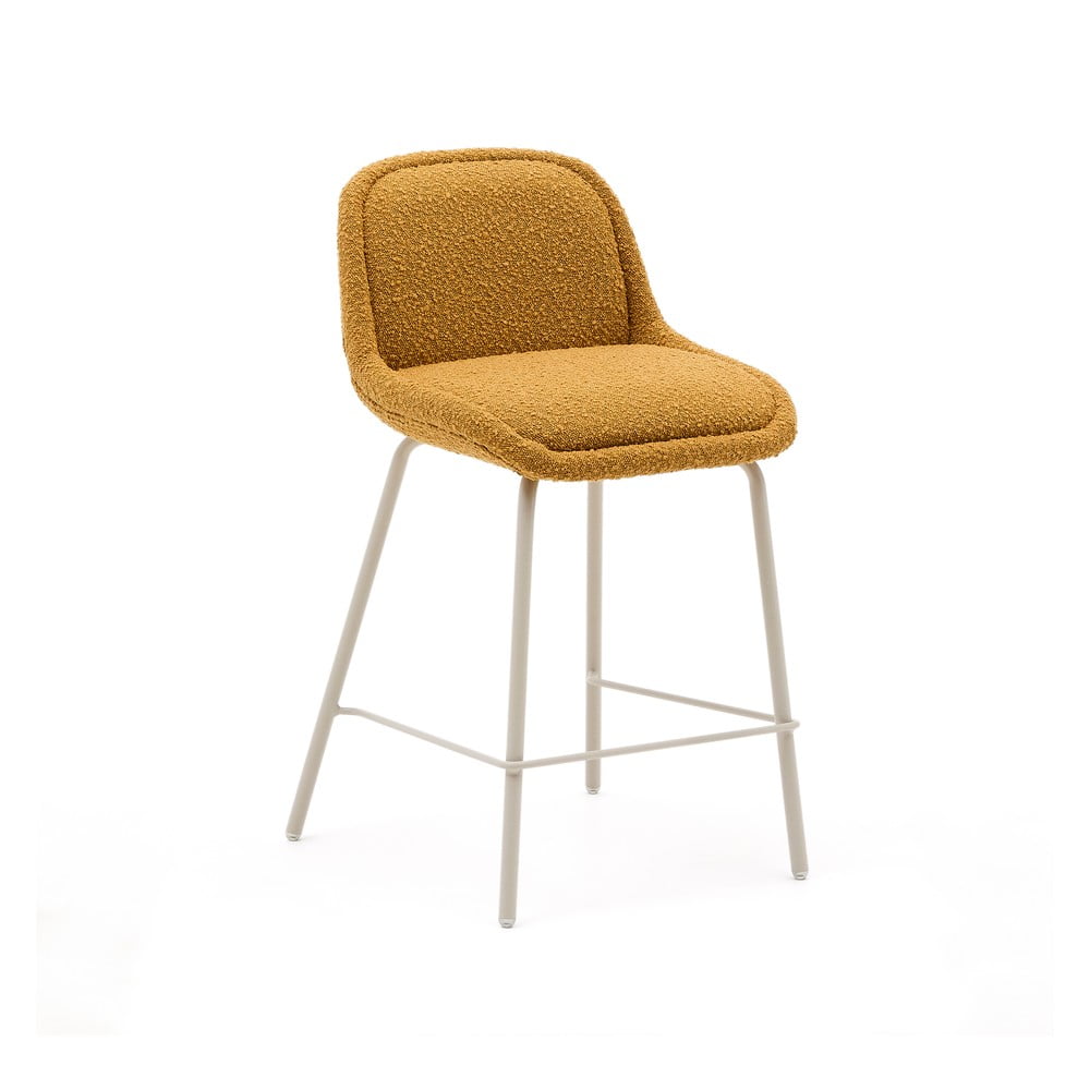 Barová židle v hořčicové barvě (výška sedáku 65 cm) Aimin – Kave Home