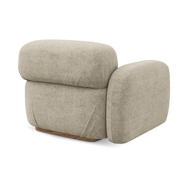 Béžový modul pohovky z textilie bouclé (levý roh) Ailani – Makamii-image-3