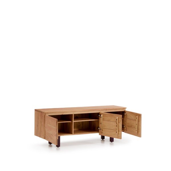 TV stolek z masivu akácie v přírodní barvě 150x58x40 cm Uxue – Kave Home-image-4