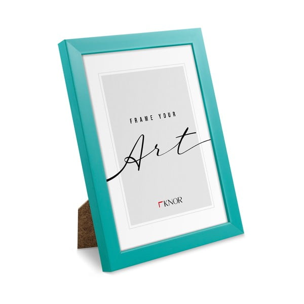 Tyrkysový stojací/na zeď rámeček 20x26 cm – knor