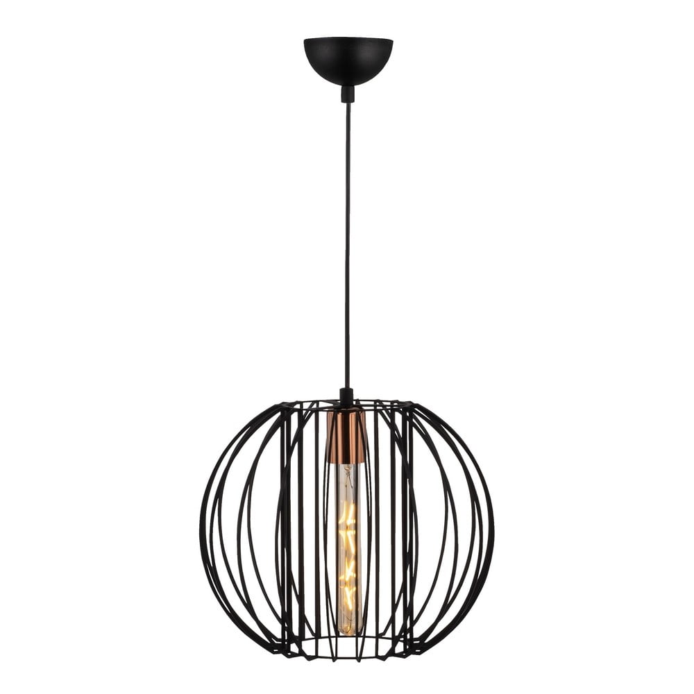 Závěsné svítidlo v černé a bronzové barvě s kovovým stínidlem ø 33 cm Fellini – Opviq lights