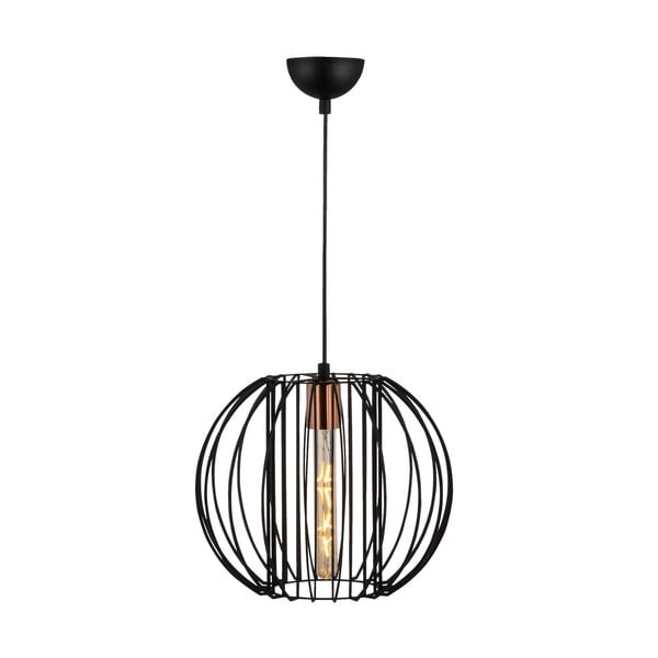 Závěsné svítidlo v černé a bronzové barvě s kovovým stínidlem ø 33 cm Fellini – Opviq lights
