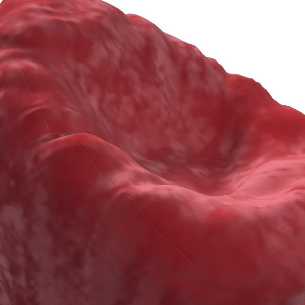 Červený sedací vak Posh Velvet - Yellow Tipi-image-1