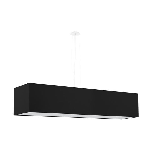 Černé závěsné svítidlo se skleněno-textilním stínidlem Gryfin – Nice Lamps