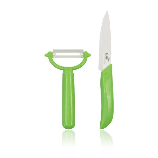 Set nože a škrabky Classe Green (2 ks)
