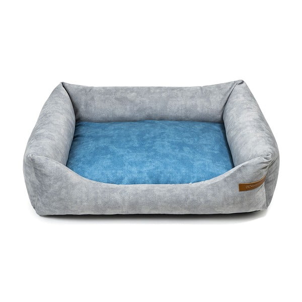Modro-světle šedý pelíšek pro psa 75x85 cm SoftBED Eco L – Rexproduct