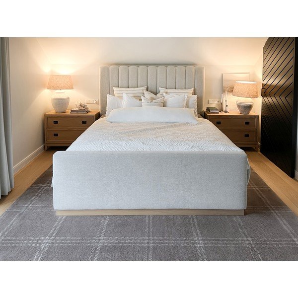 Antracitový vlněný koberec 120x180 cm Calisia M Grid Prime – Agnella-image-3