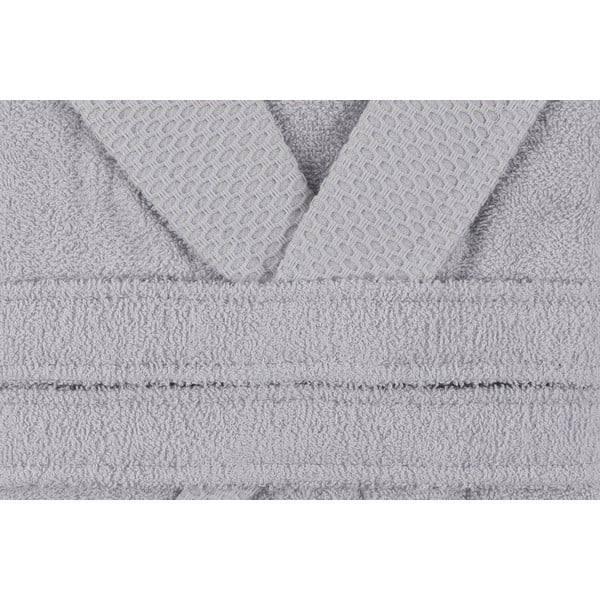 Šedý bavlněný župan velikost M Cappa – Foutastic-image-3