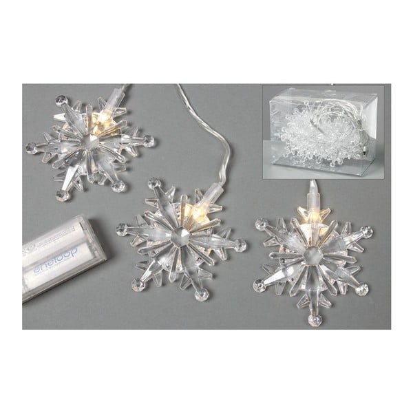Světelný LED řetěz Snowflakes, 90 cm