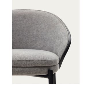 Černo-šedá barová židle (výška sedáku 65 cm) Eamy – Kave Home