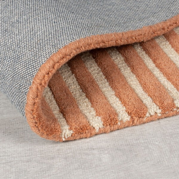 Ručně tkaný vlněný koberec v terakotové barvě 150x240 cm Lozenge Terracotta – Flair Rugs-image-3