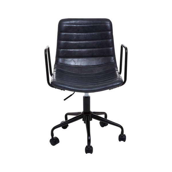 Tmavě šedá kancelářská židle z imitace kůže Forbes – Premier Housewares-image-2